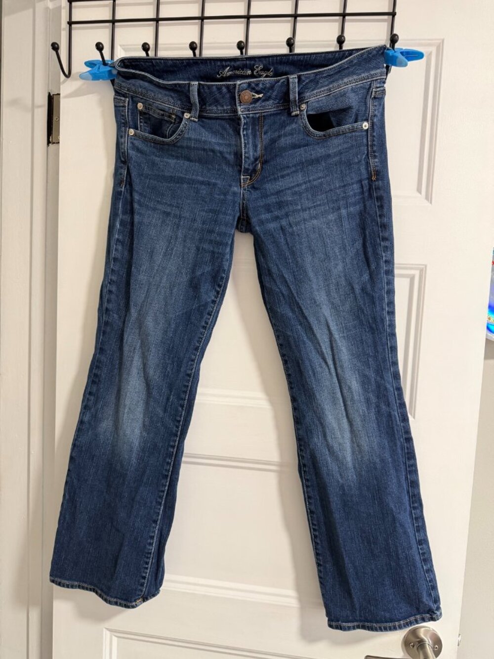 American Eagle Slim Boot Jeans 12 Short – Medium Wash Stretch